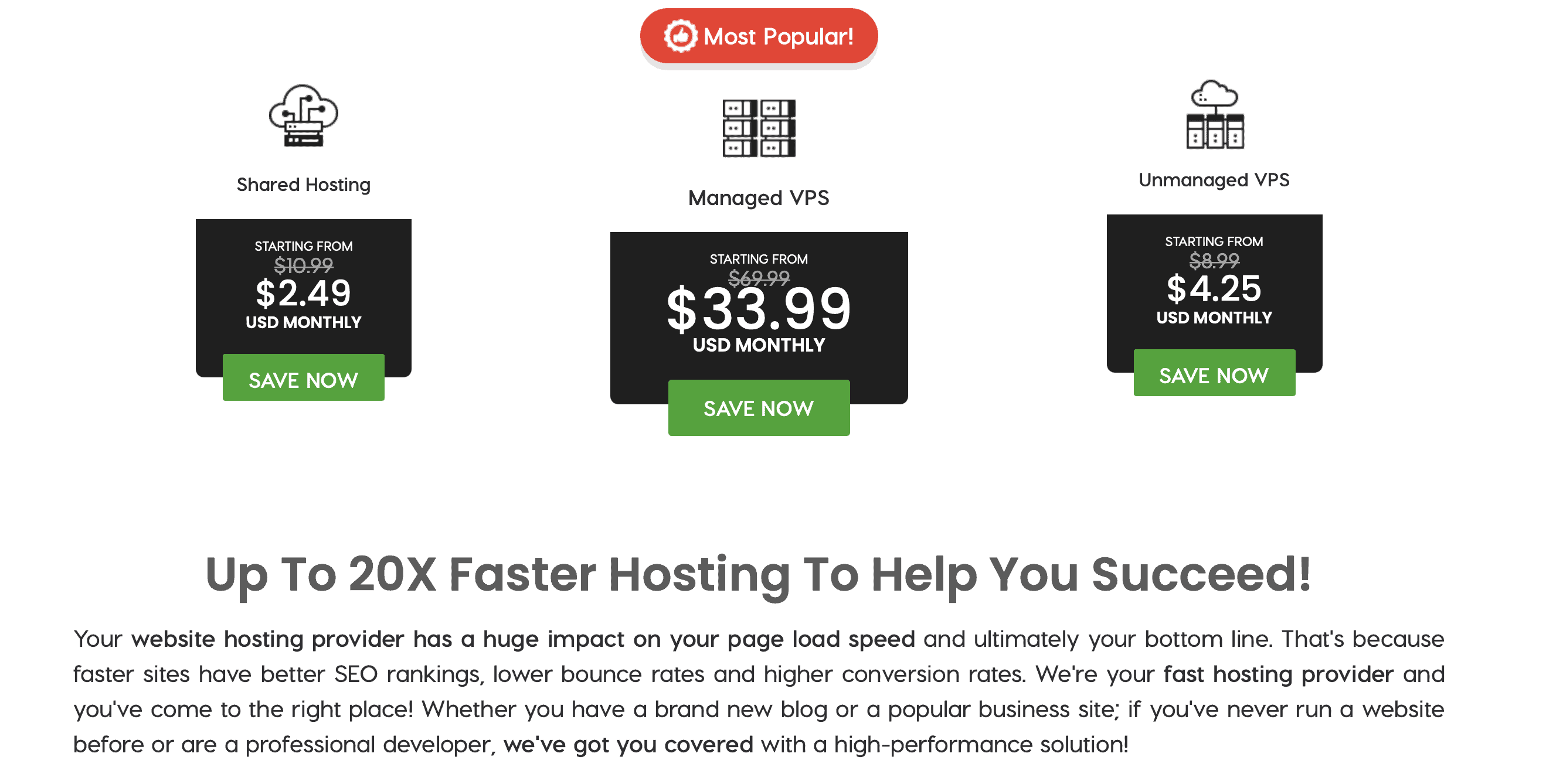 a2 hosting pricing